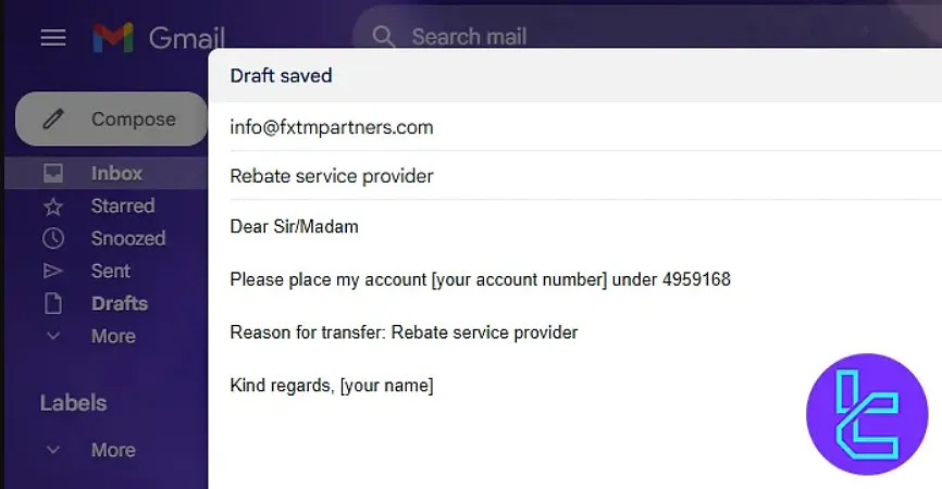 ایمیل انتقال حساب فارکس تایم به IB جدید