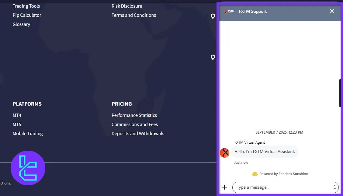 پشتیبانی فارکس تایم FXTM