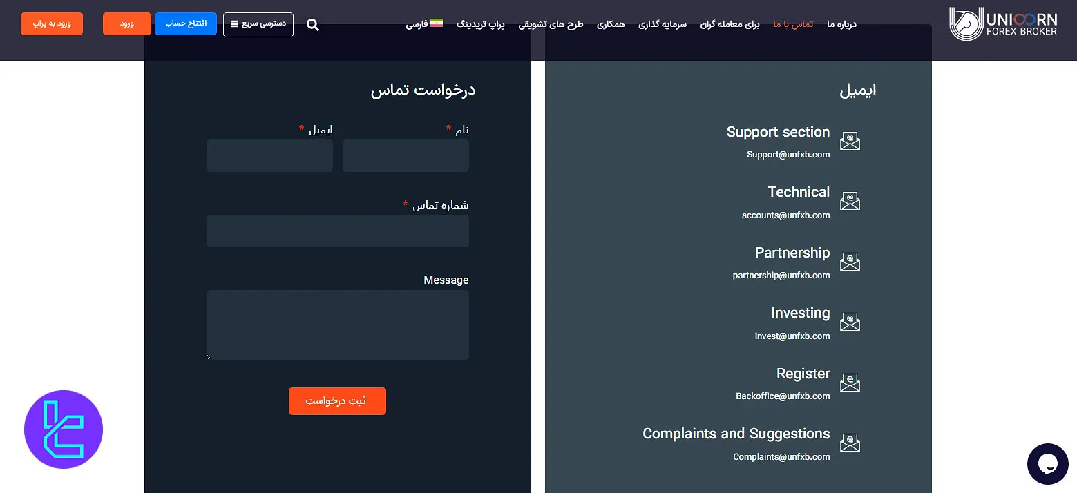 پشتیبانی بروکر یونیکورن