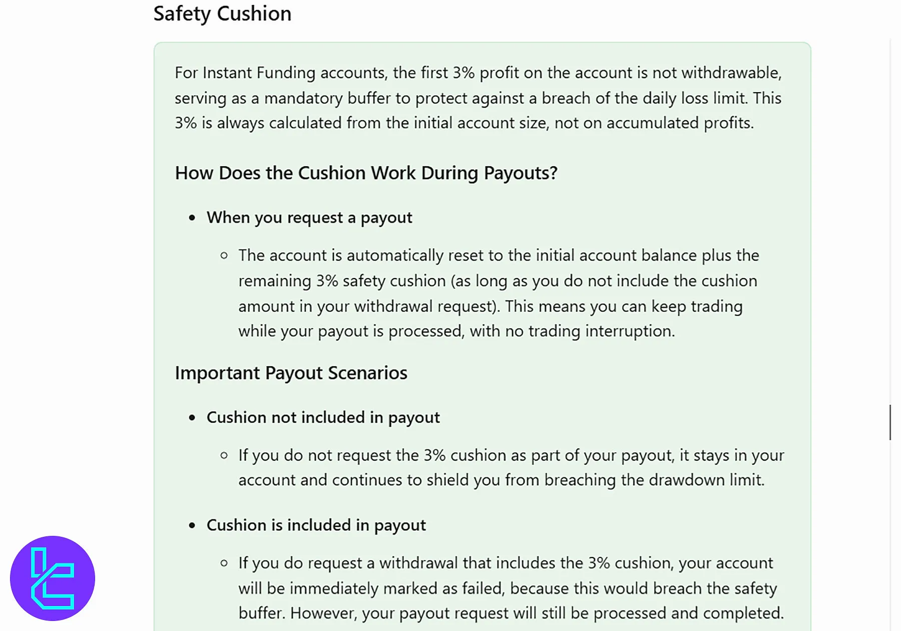 قوانین چالش فوری فاندینگ تریدرز