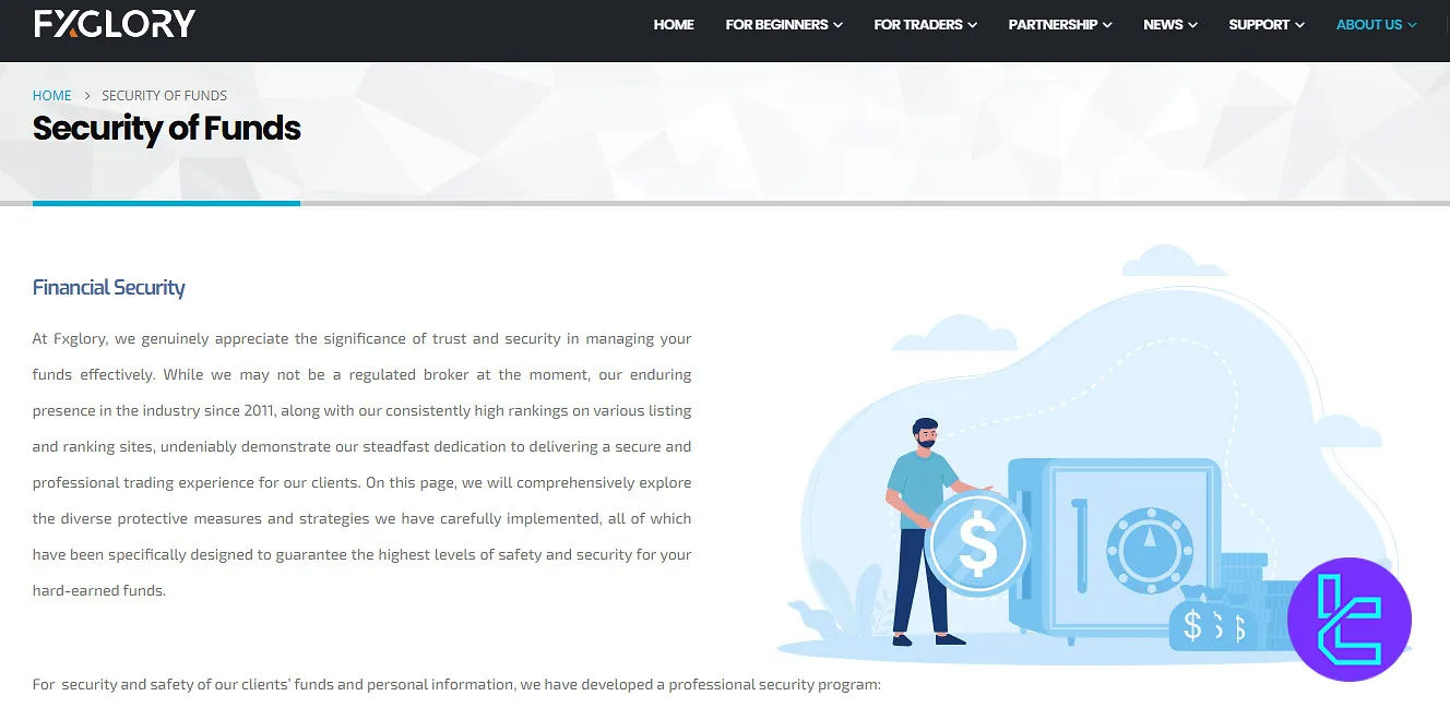 امنیت حساب اف ایکس گلوری FxGlory