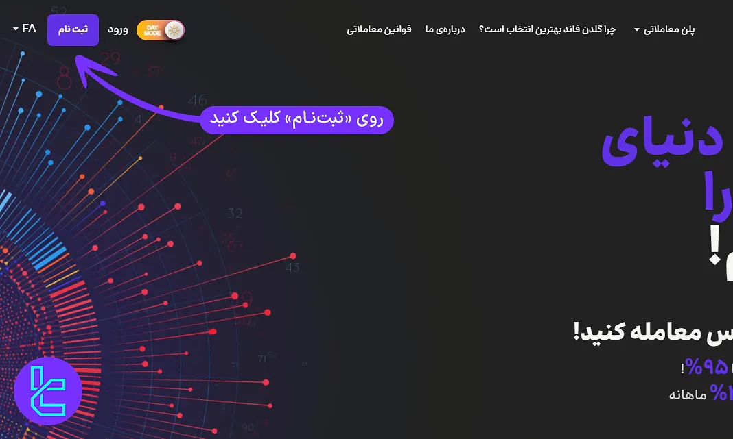 ورود به صفحه ثبت نام گلدن فاند