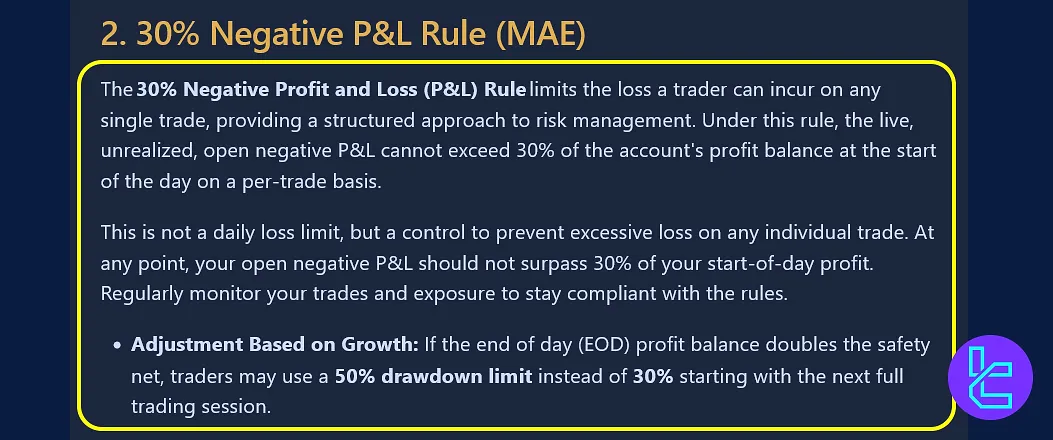 قانون ضرر 30% ایپکس تریدر فاندینگ