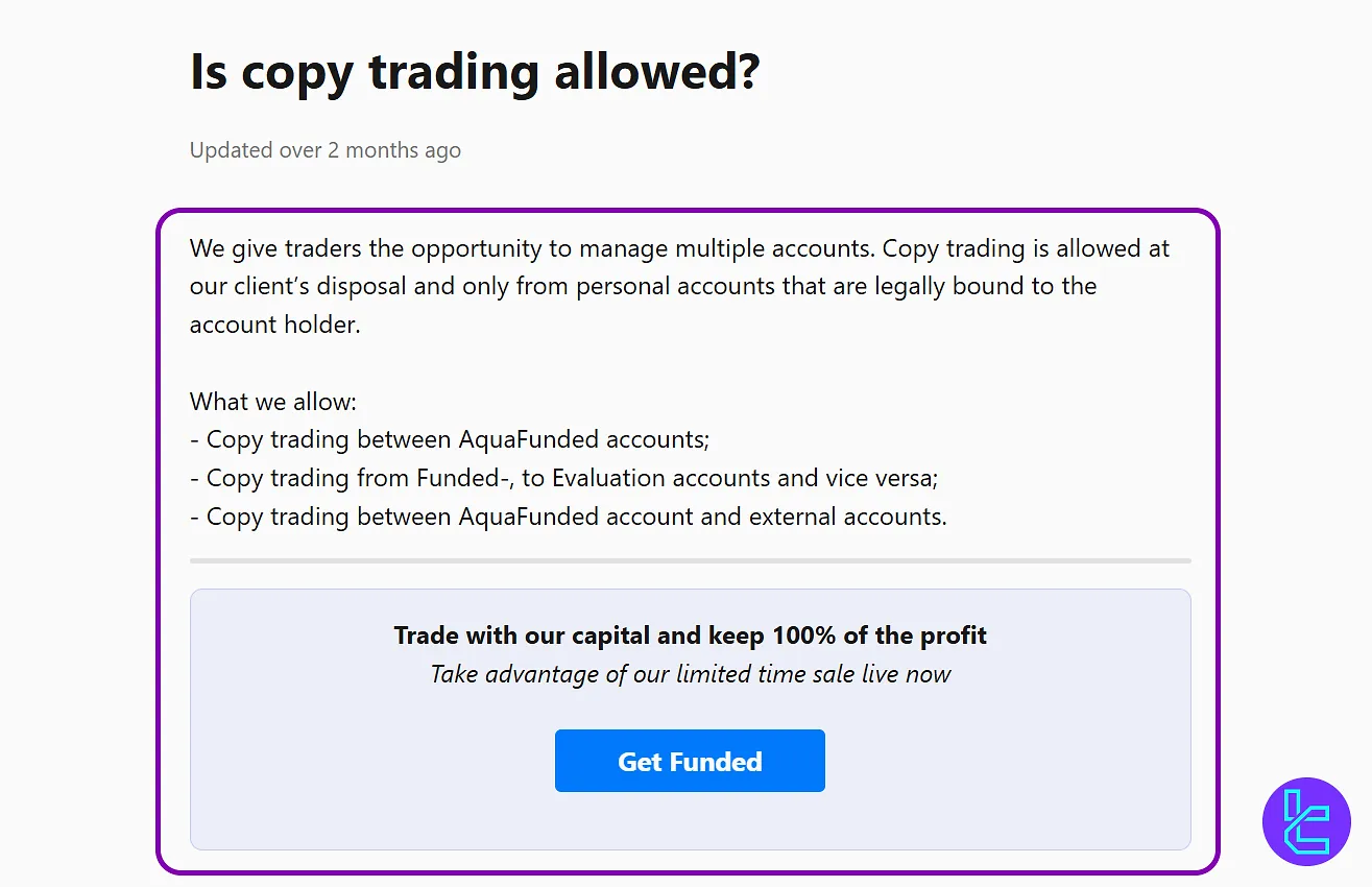 کپی ترید در آکوا فاندد