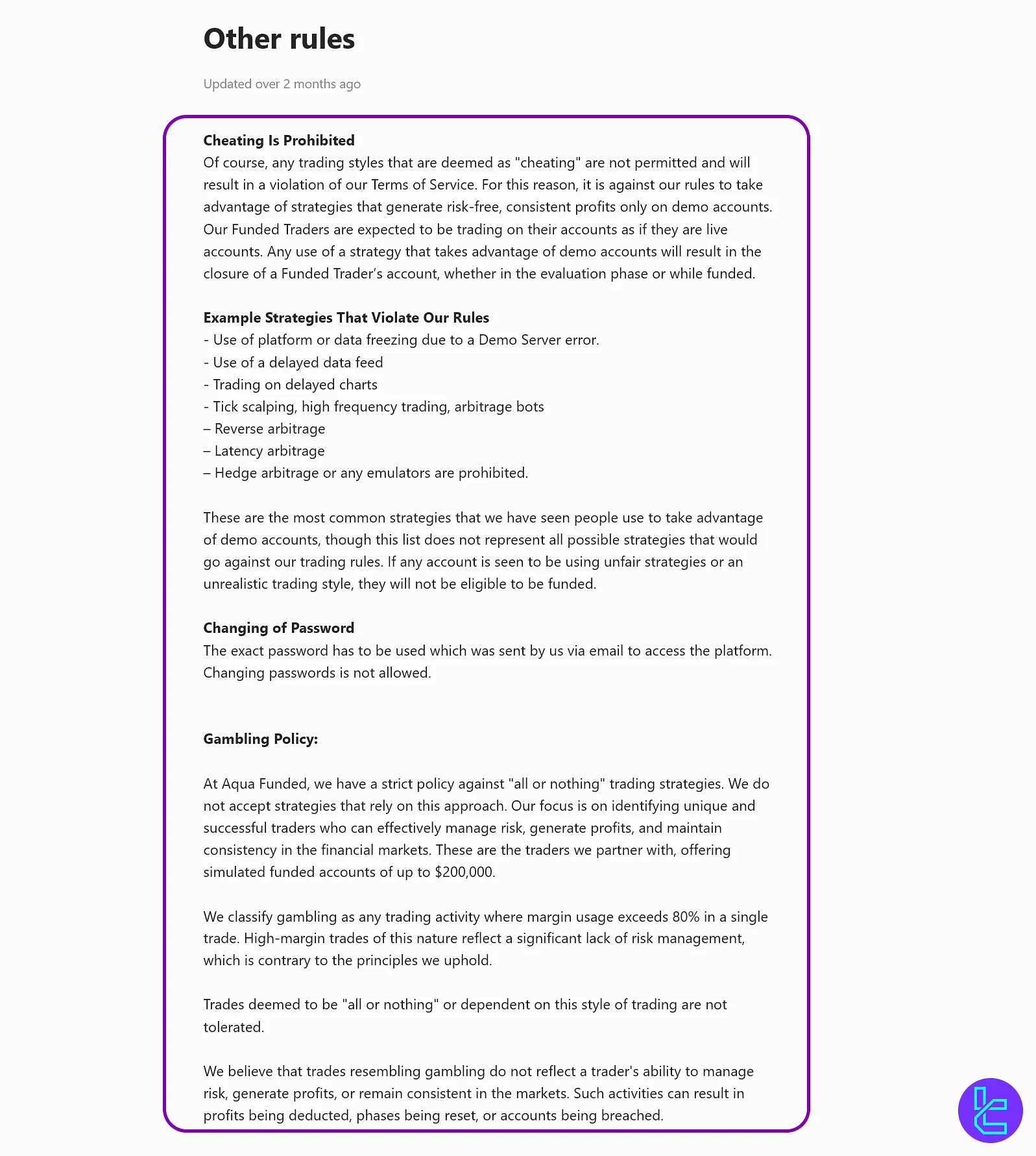 استراتژیهای ممنوعه در آکوا فاندد