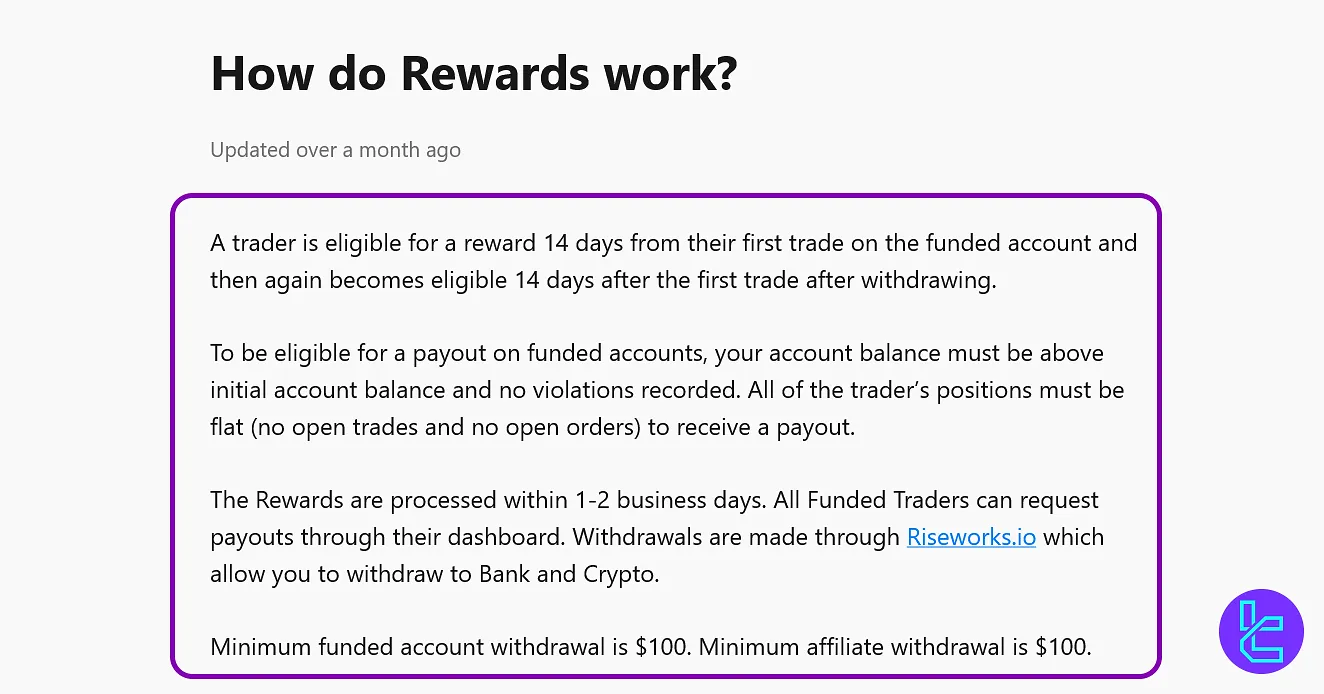 قانون برداشت سود در آکوا فاندد