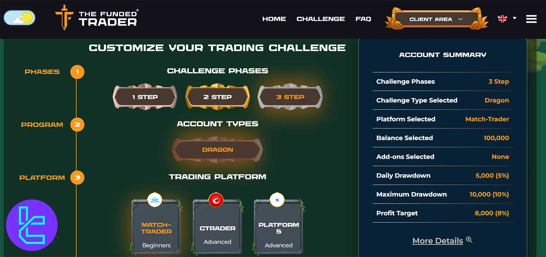 چالش سه مرحله‌ای فاندد تریدر