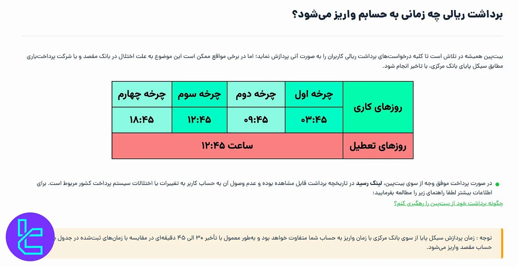 برداشت از صرافی بیت‌پین