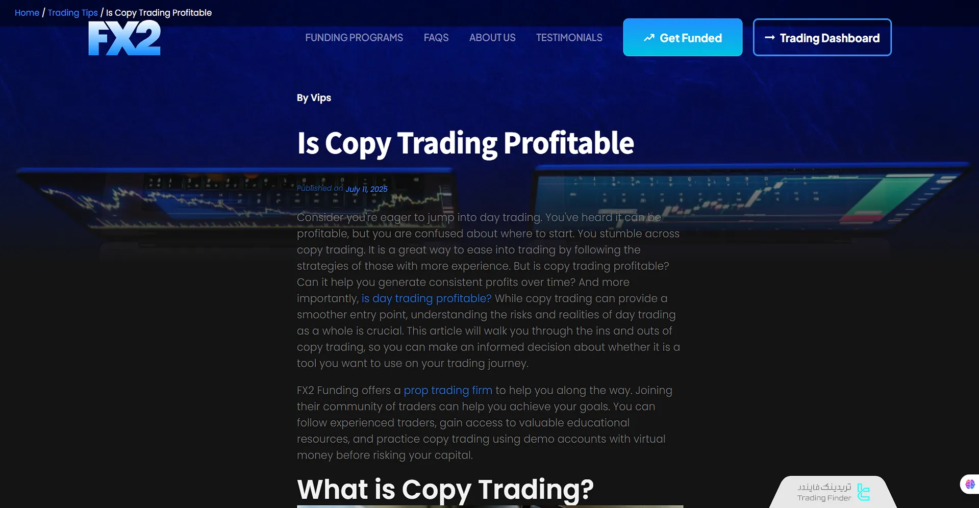 مقاله بررسی سودآوری کپی ترید اف ایکس 2 فاندینگ
