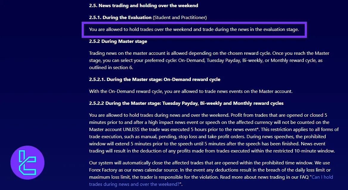 قوانین معامله در زمان انتشار اخبار فاندینگ پیپس