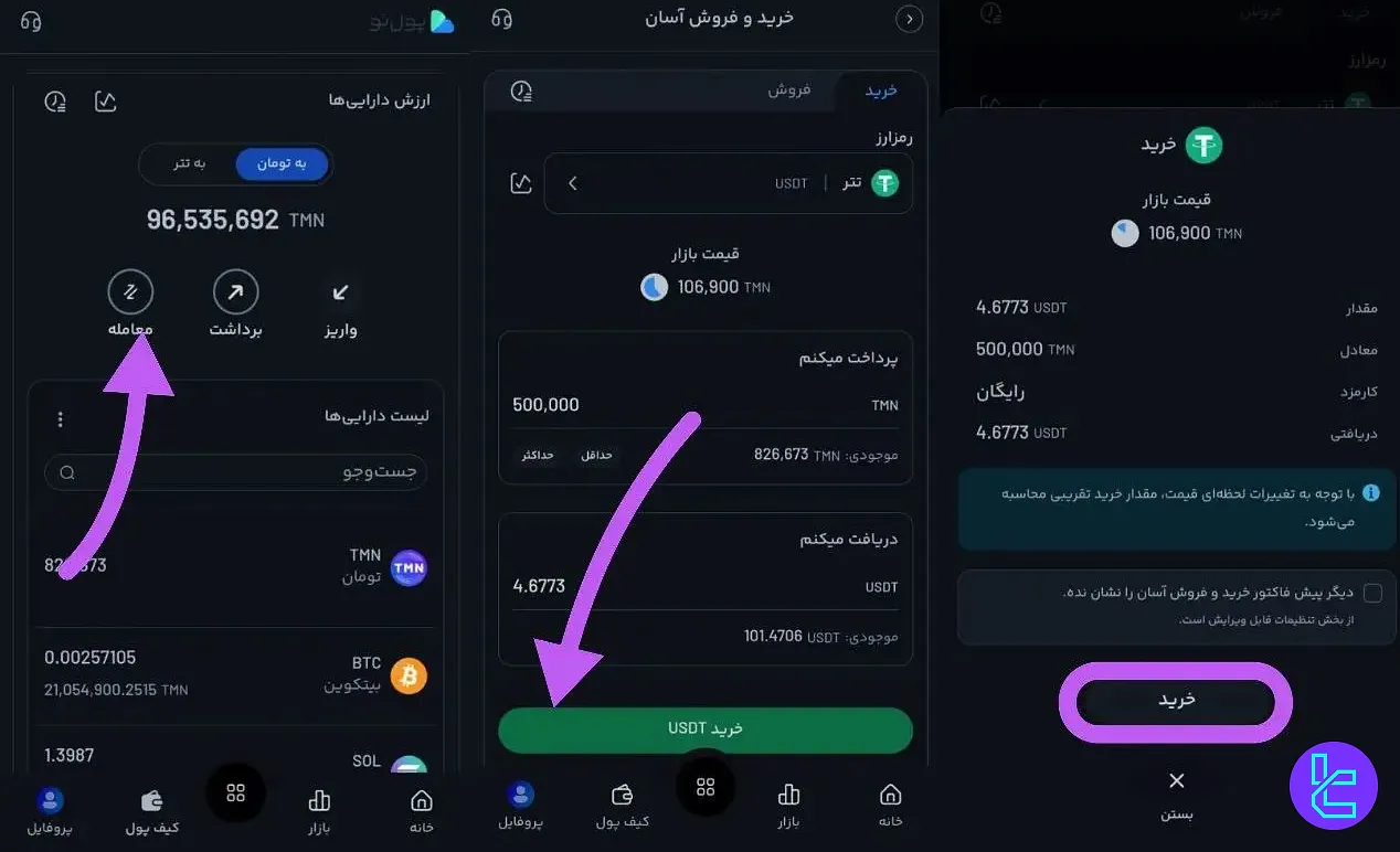 خرید در صرافی پول نو