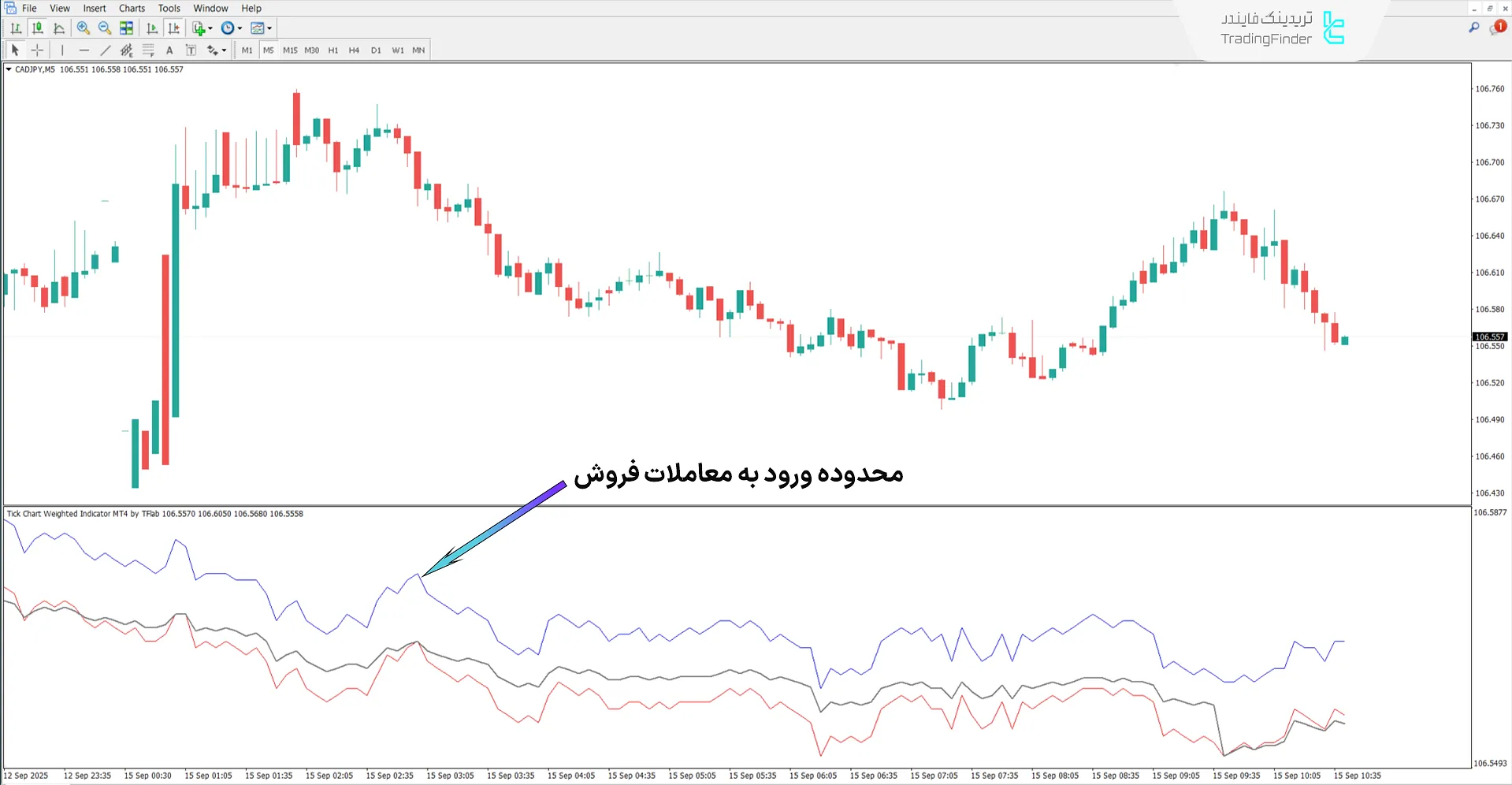 اندیکاتور نمودار تیک وزنی (Tick Chart Weighted) متاتریدر 4 - [تریدینگ فایندر] 2