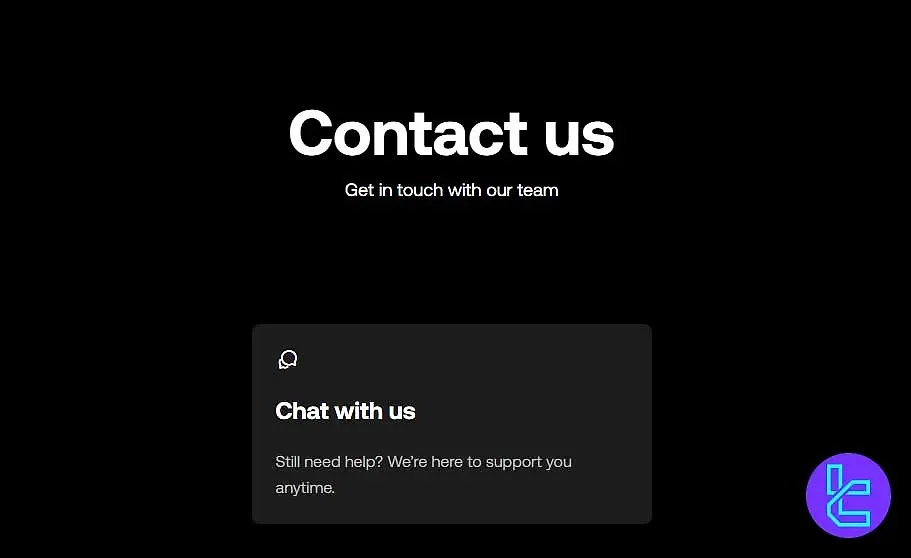 صفحه Contact Us در صرافی OKX