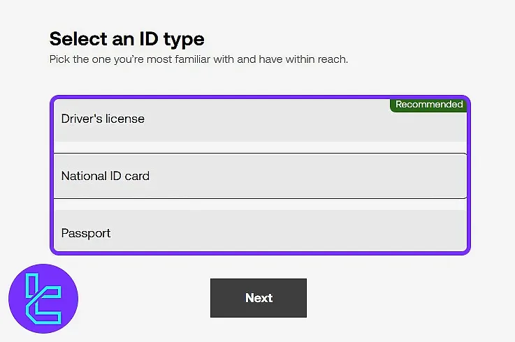نوع مدرک در صرافی OKX