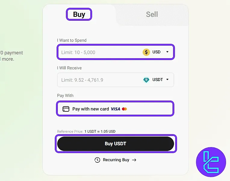 شارژ حساب کوکوین با ویزا کارت