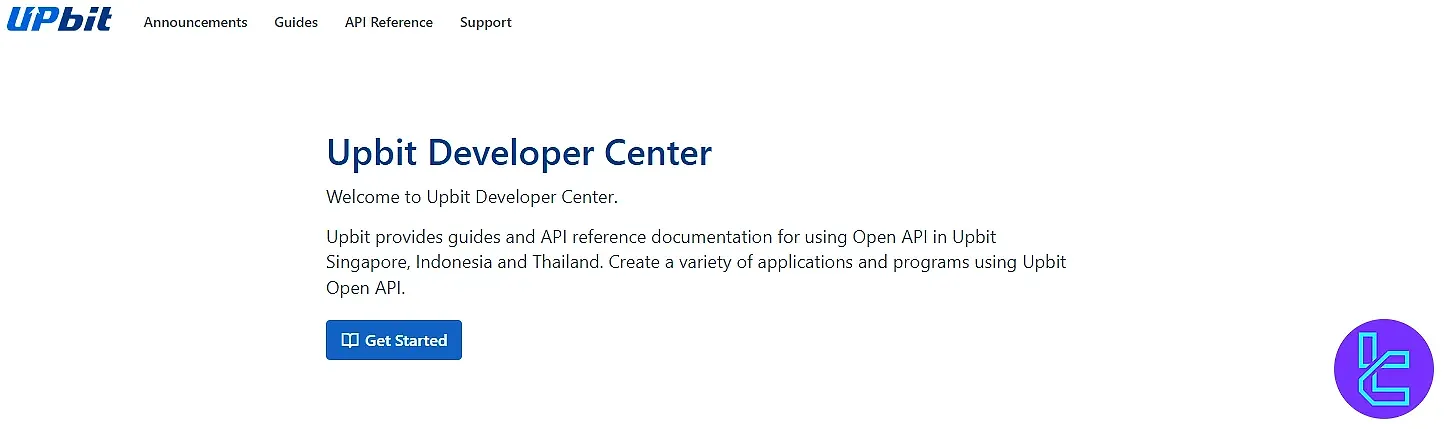 نمایی از پورتال توسعه‌دهنده API در صرافی آپ بیت