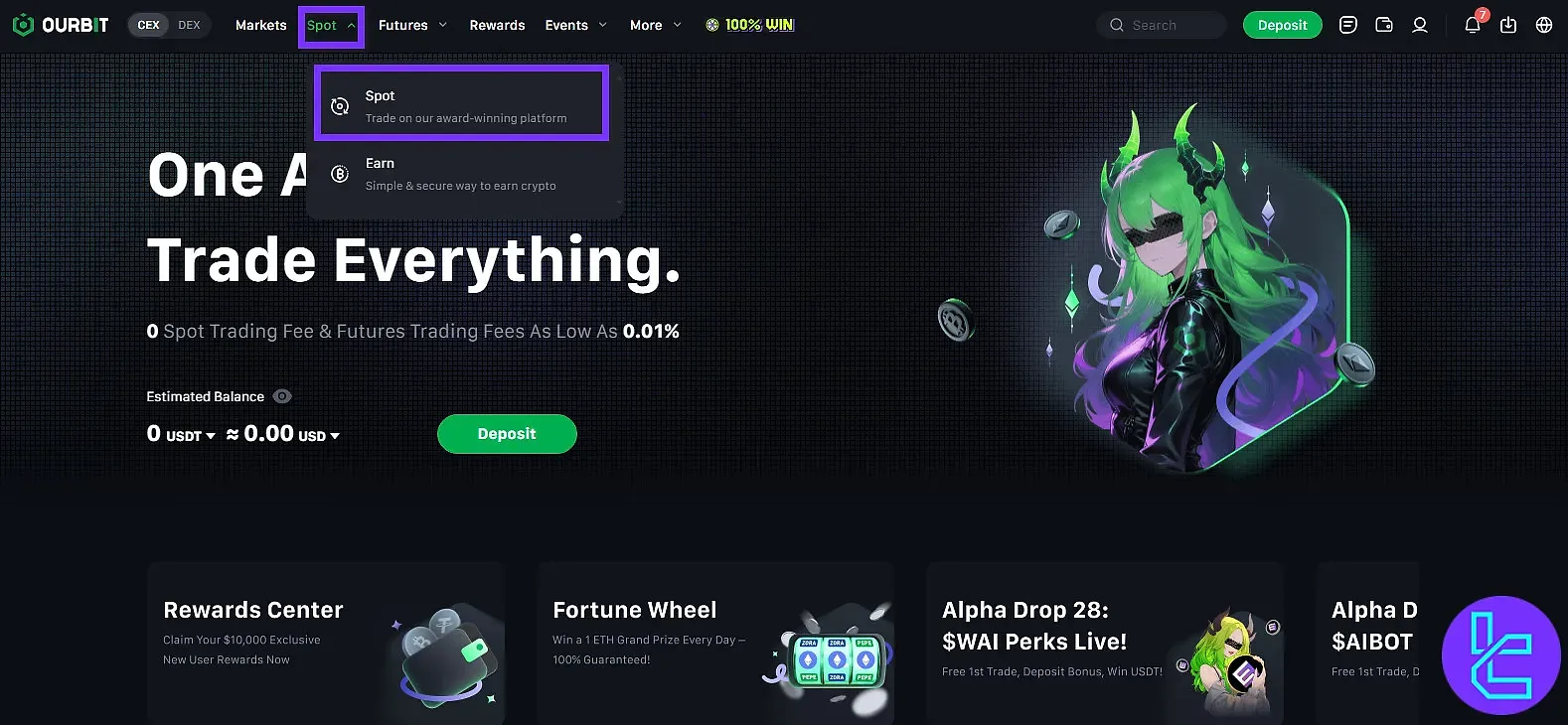 شروع معامله اسپات در صرافی اوربیت