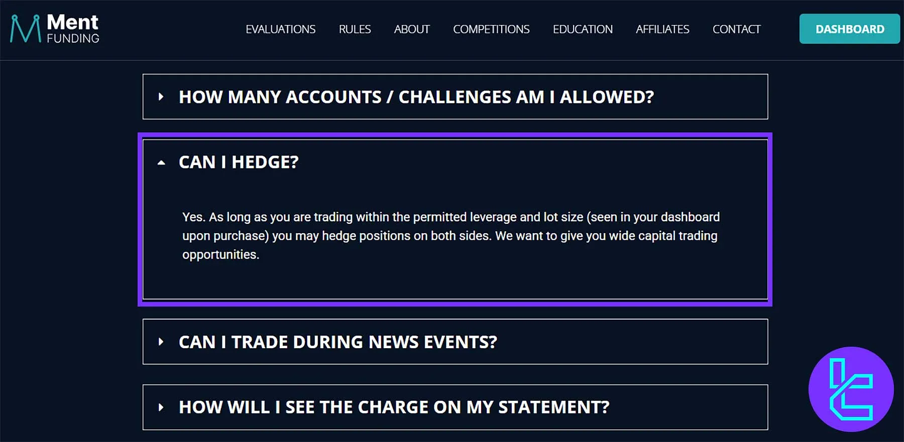 سیاست منت فاندینگ در خصوص استراتژی هجینگ