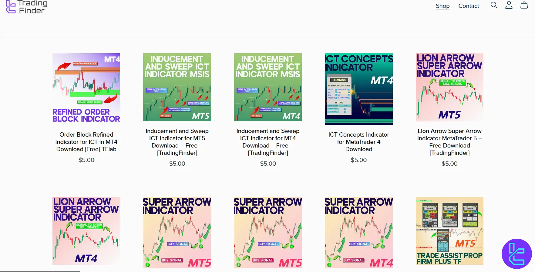 فروشگاه تریدینگ فایندر در پی هیپ