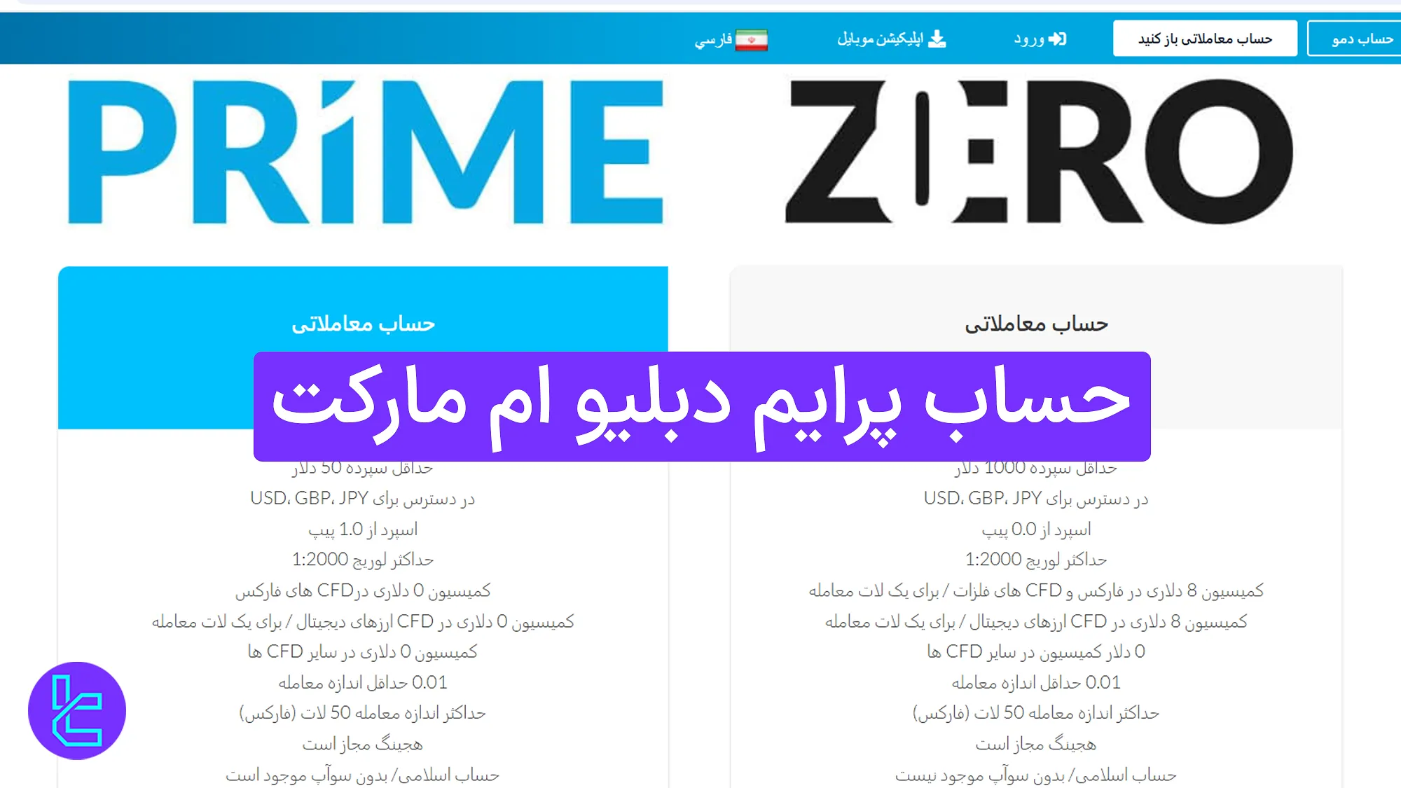 آشنایی با حساب پرایم دبلیو ام مارکتس