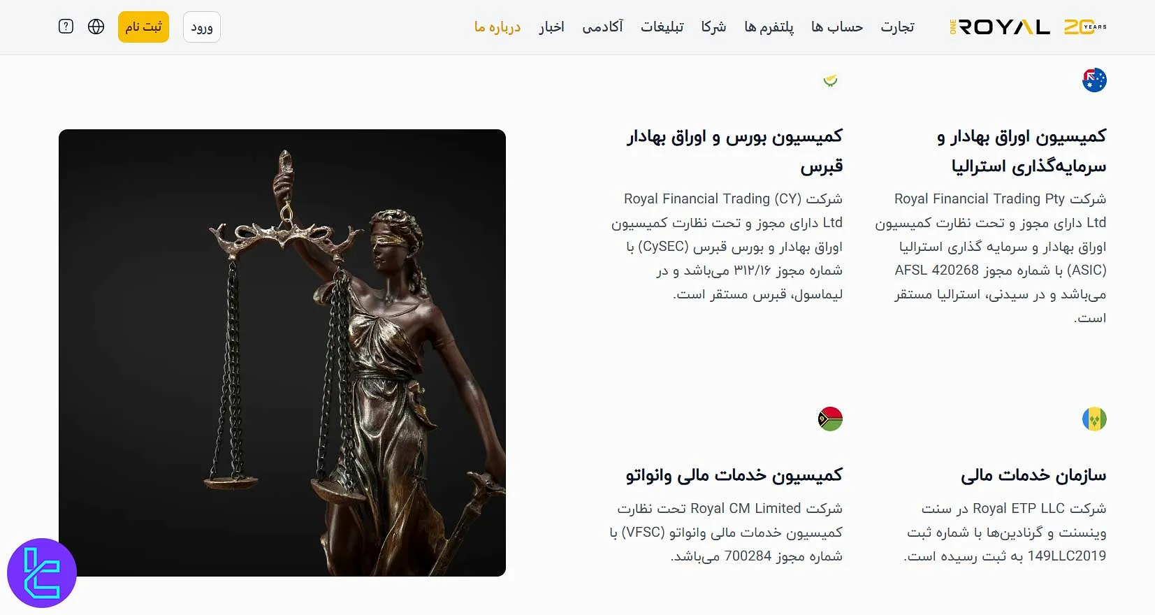 رگوله بروکر وان رویال