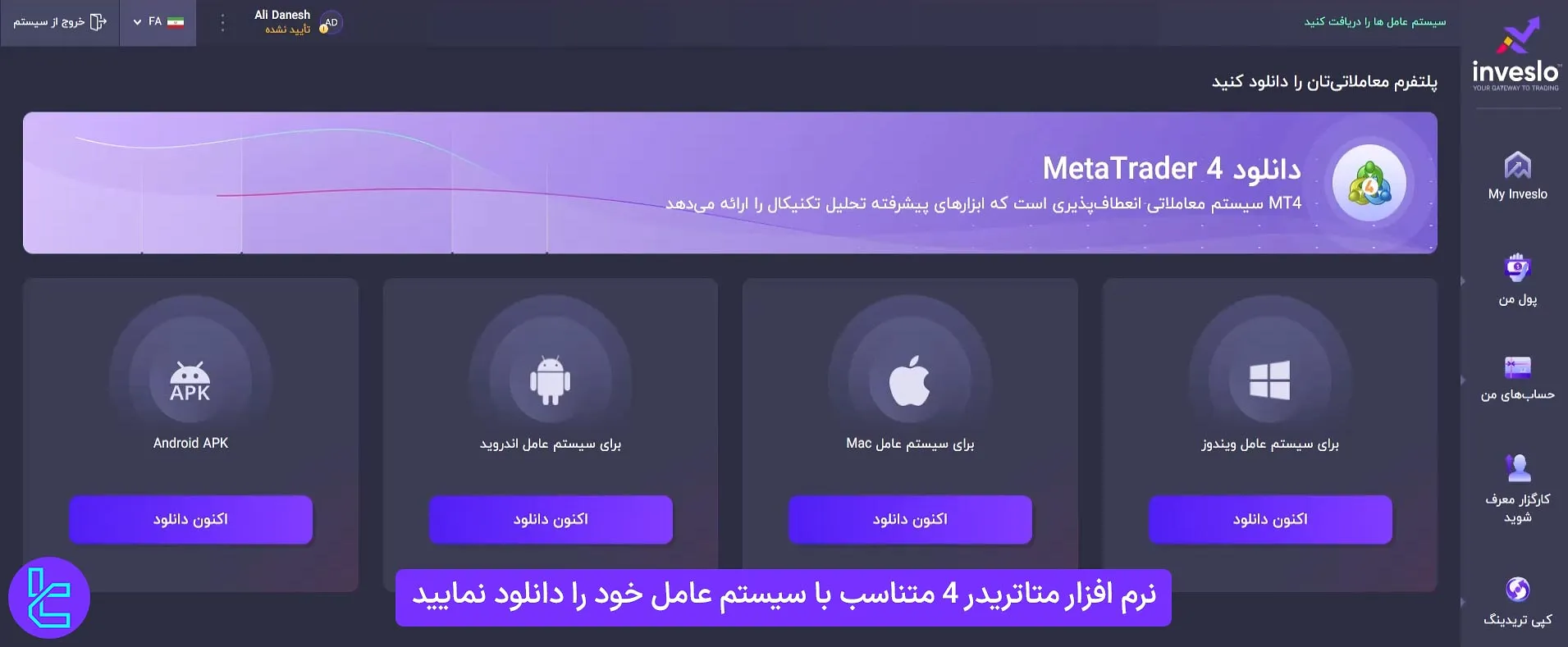 دانلود MT4 بروکر اینوسلو