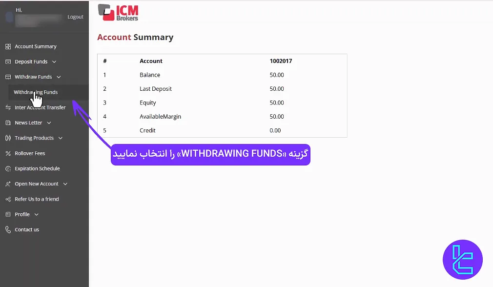 پنل کاربری آی سی ام بروکرز