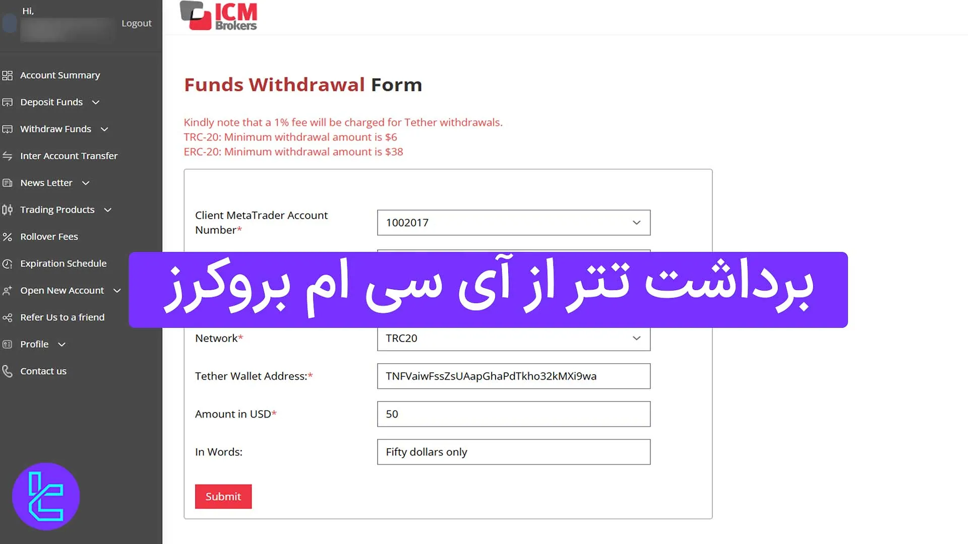 برداشت تتر از ICM Brokers