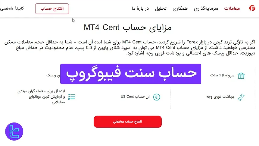 حساب سنتی فیبو گروپ در متاتریدر ۴ و ۵