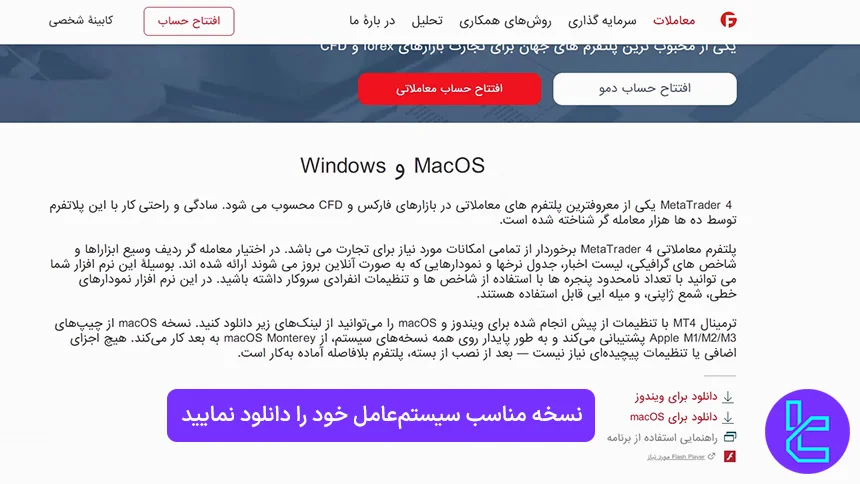 دانلود نسخه مناسب متاتریدر 4 بروکر فیبوگروپ