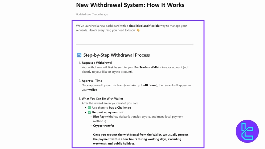 برداشت سود در فور تریدرز