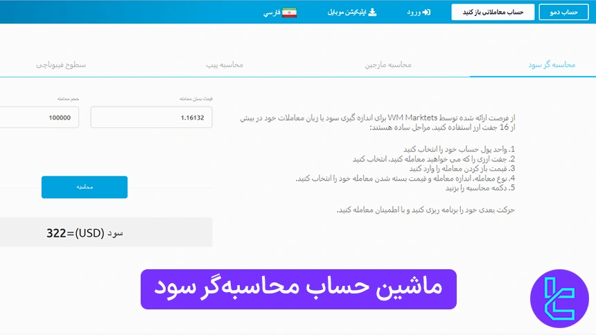 ماشین حساب سود ویندور