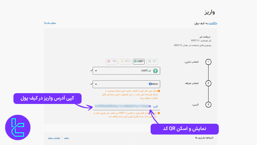 روش تکمیل پروسه افزایش اعتبار حساب در Exir