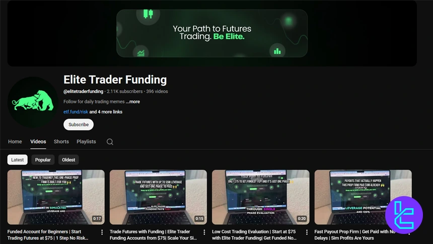الیت تریدر فاندینگ در یوتیوب