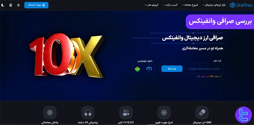 بررسی صرافی ارز دیجیتال وانفینکس