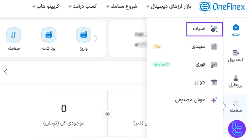 معاملات اسپات وانفینکس