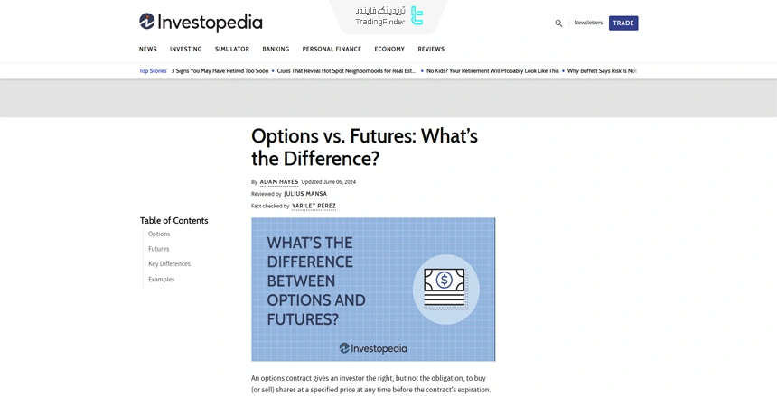 مقاله آموزش تفاوت‌های قرارداد فیوچرز و آپشن