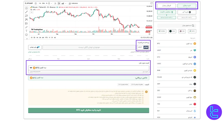 ورود مشخصات معامله در هلواکس