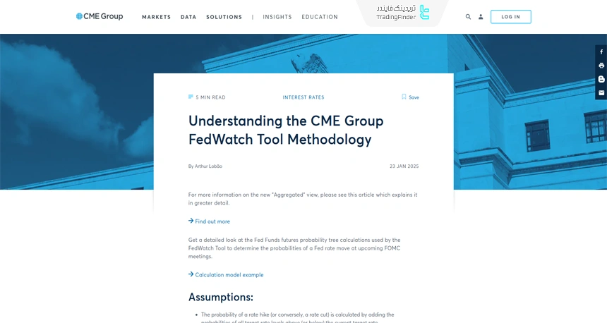 مقاله آموزش ابزار FedWatch Tool برای محاسبه انتظارات بازار