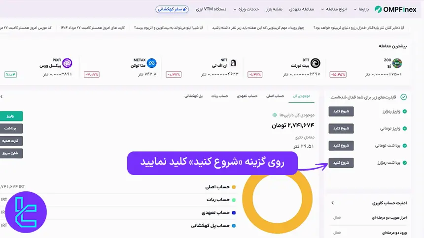 شروع فرآیند برداشت USDT از او ام پی فینکس