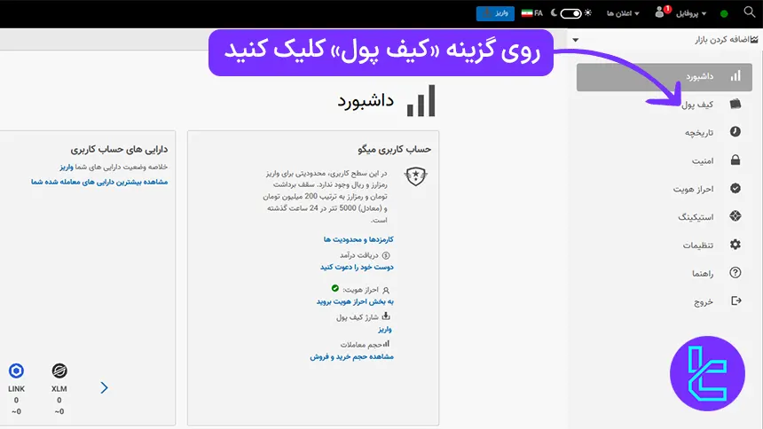 داشبورد صرافی اکسیر