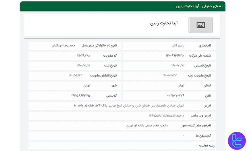 عضویت رابین‌کش در نظام صنفی رایانه‌ای ایران