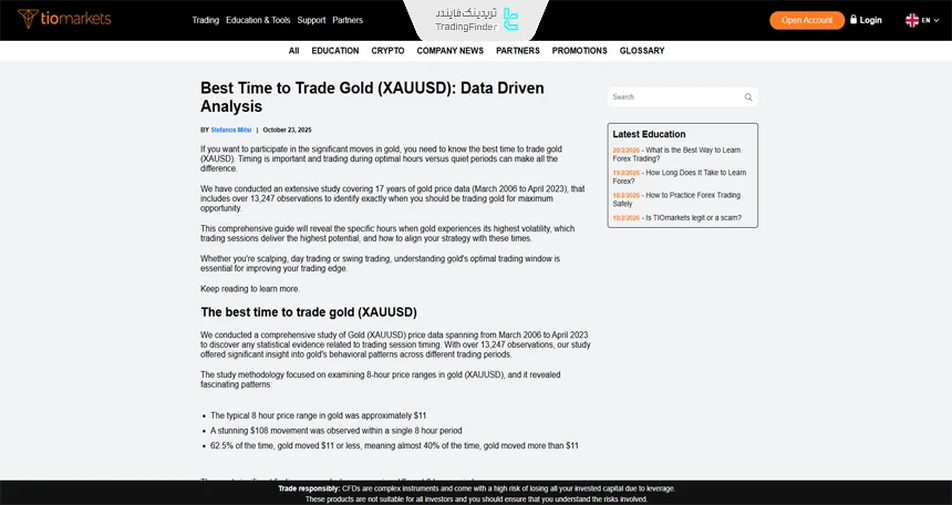 مقاله آموزش بهترین زمان ترید طلا
